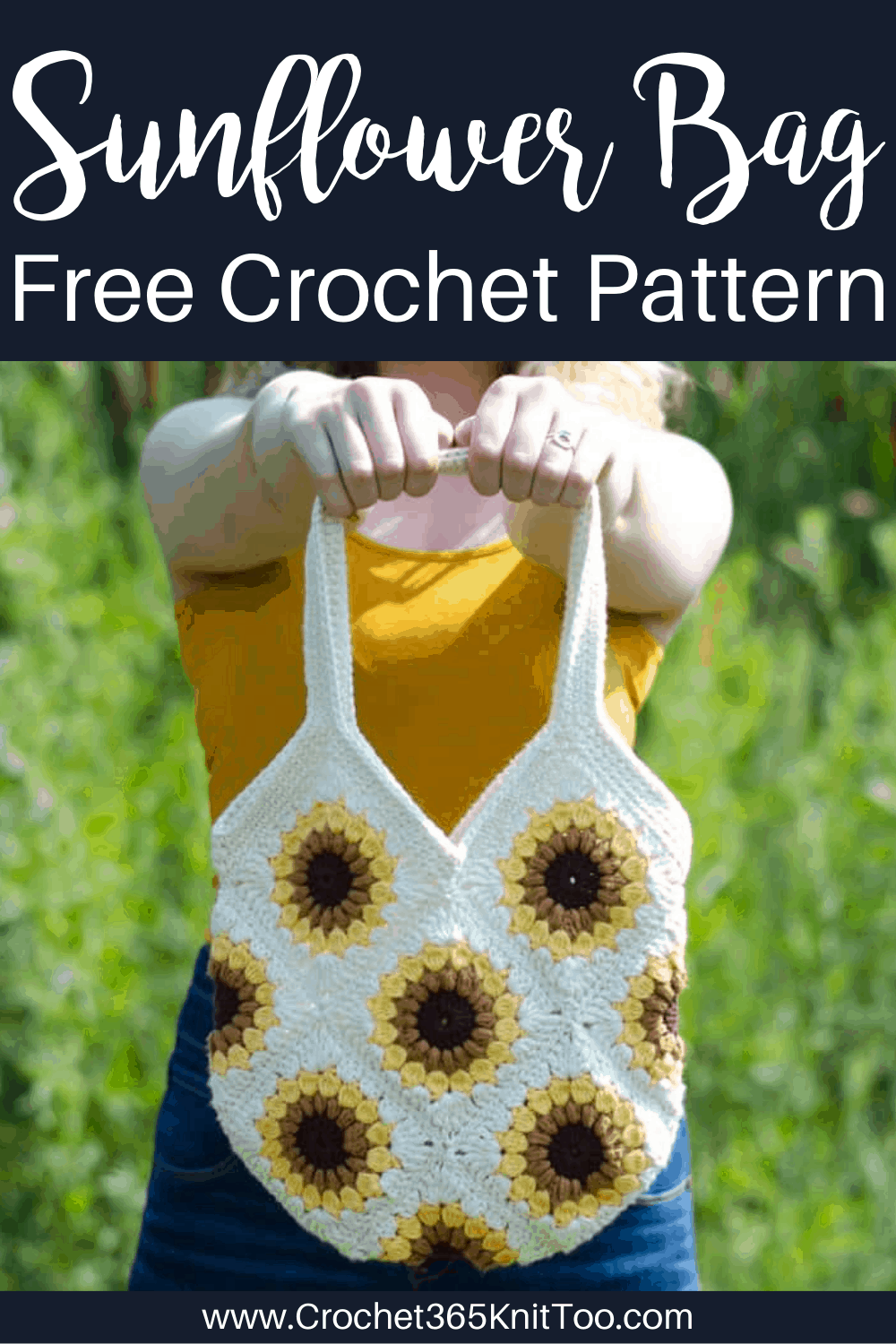 Sweet Summer Sunflower Bag - Crochet 365 Knit Too