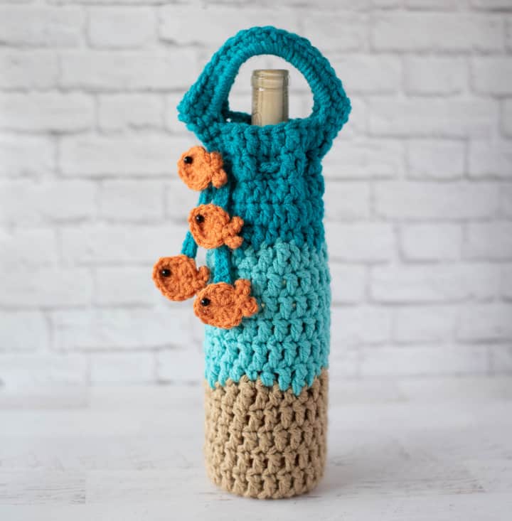 Sand and Sea Wine Bottle Bag Pattern