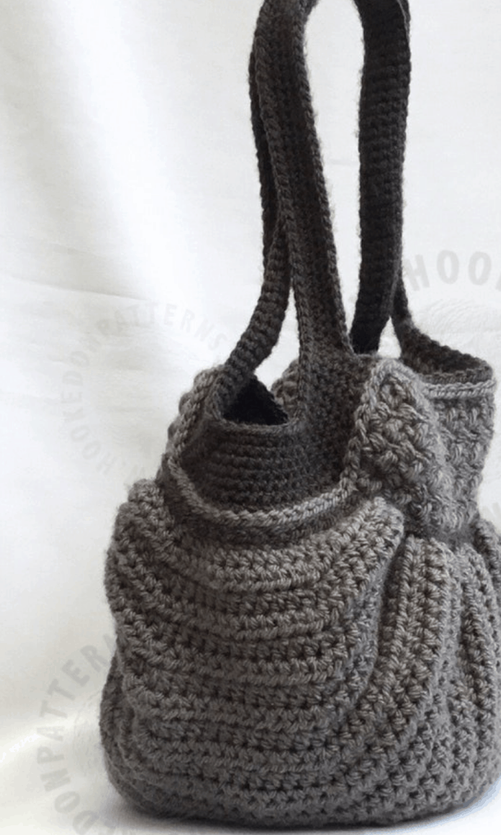 crochet grey bag