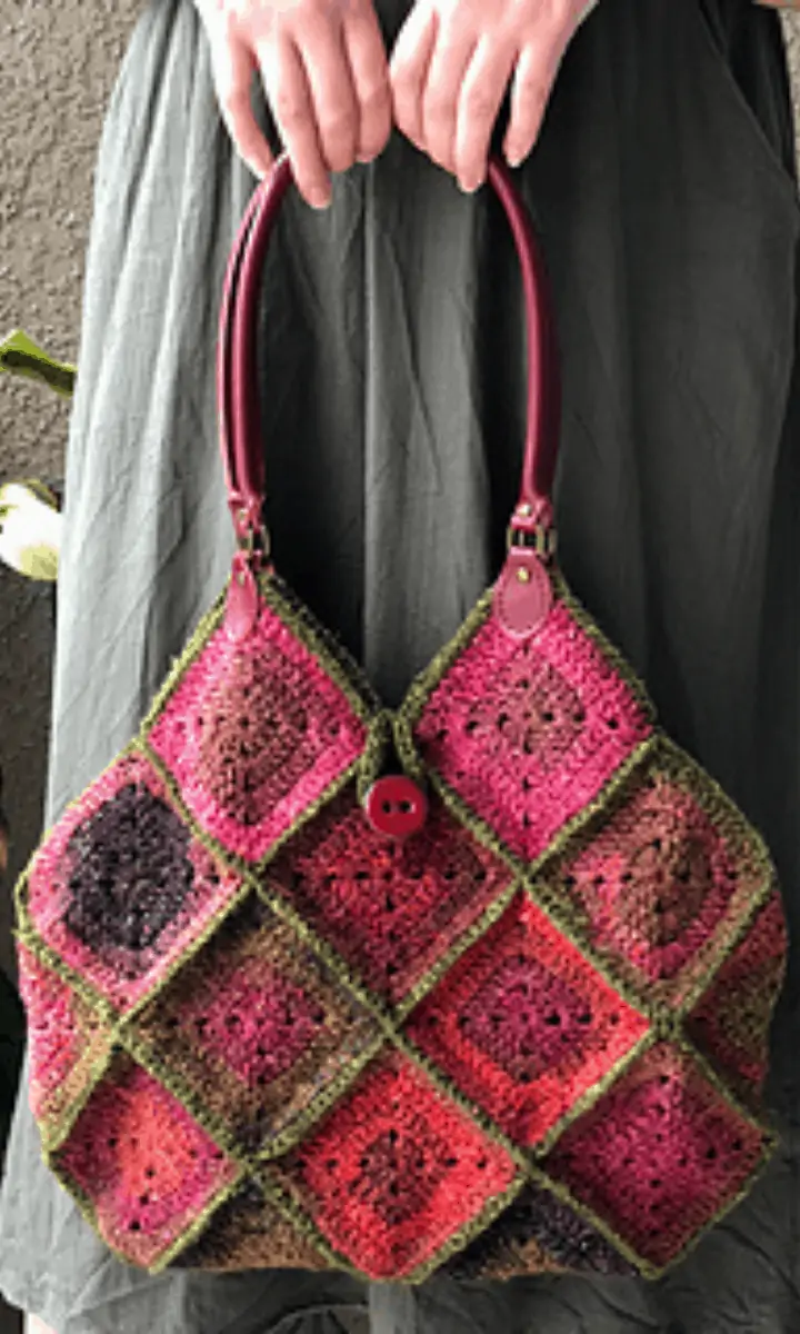 crochet granny square variant bag