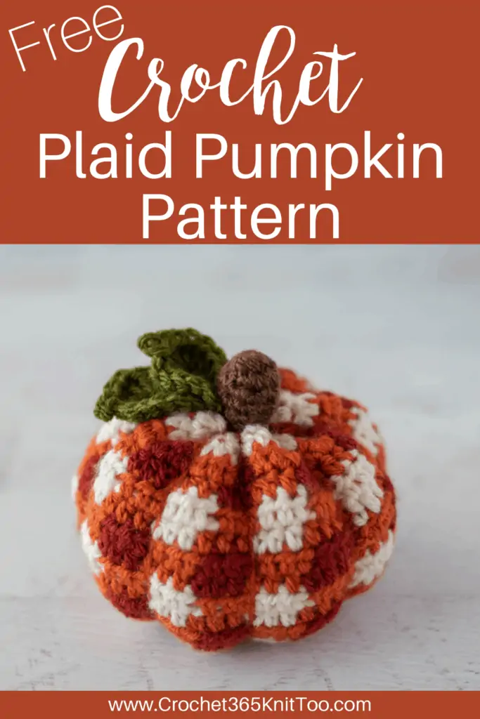 Image of crochet plaid pumpkin