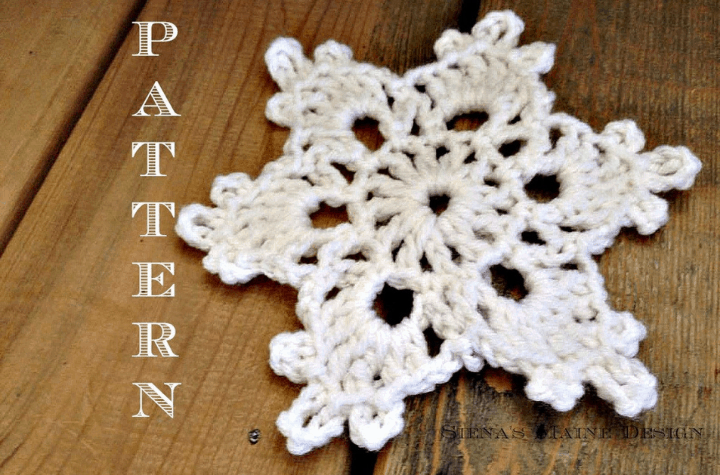 white crochet snowflake