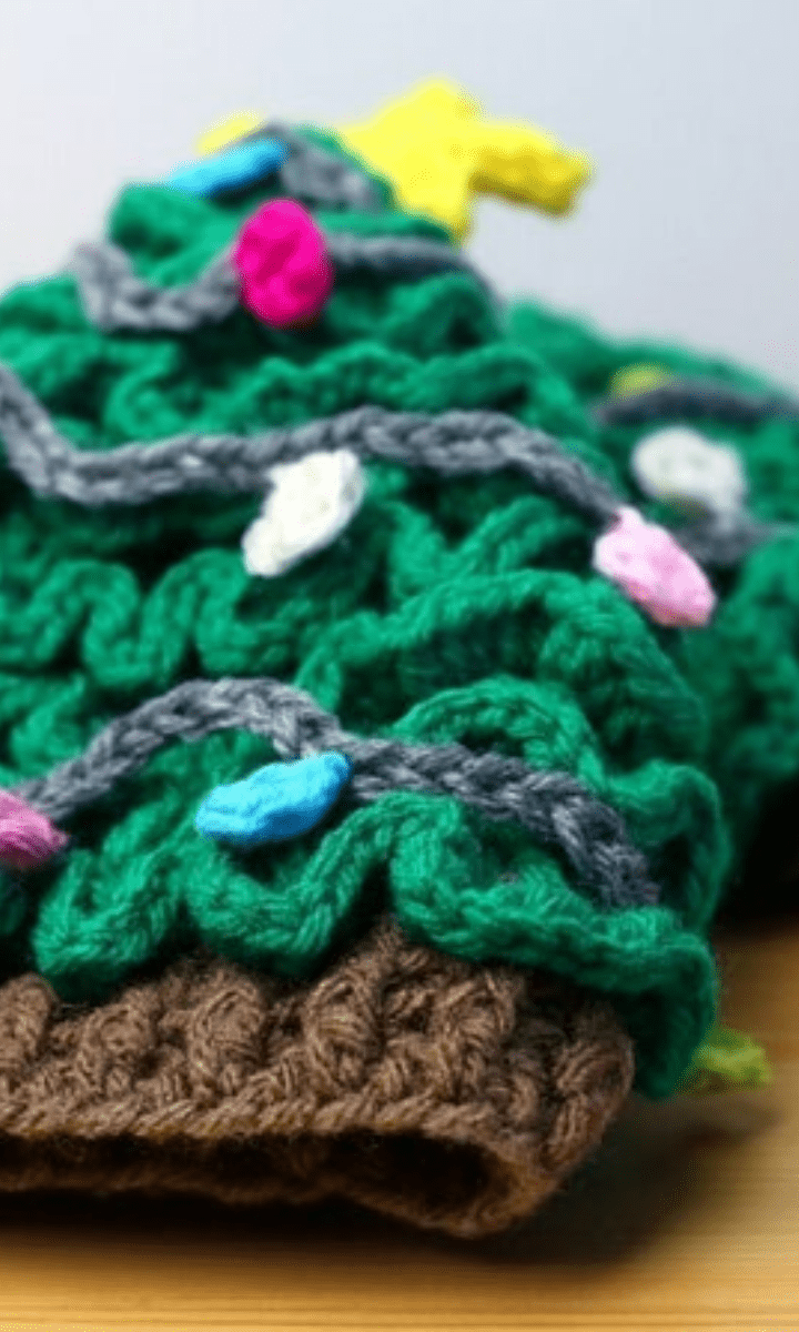 crochet christmas tree hat