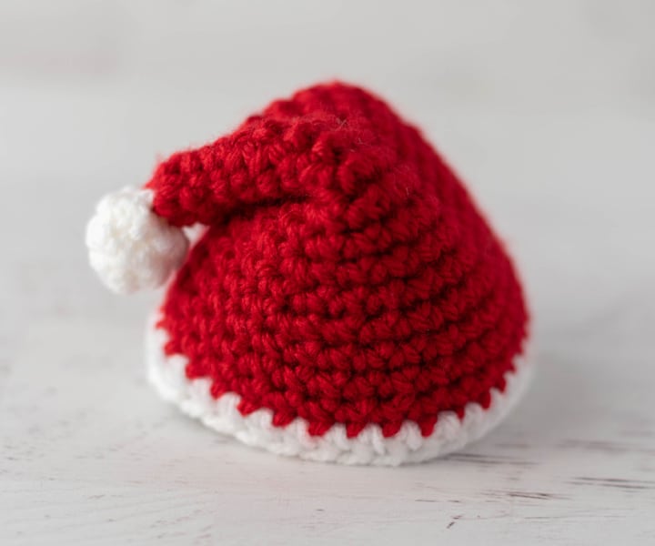 Red and white mini santa hat