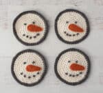 Crochet Snowman Coasters - Crochet 365 Knit Too