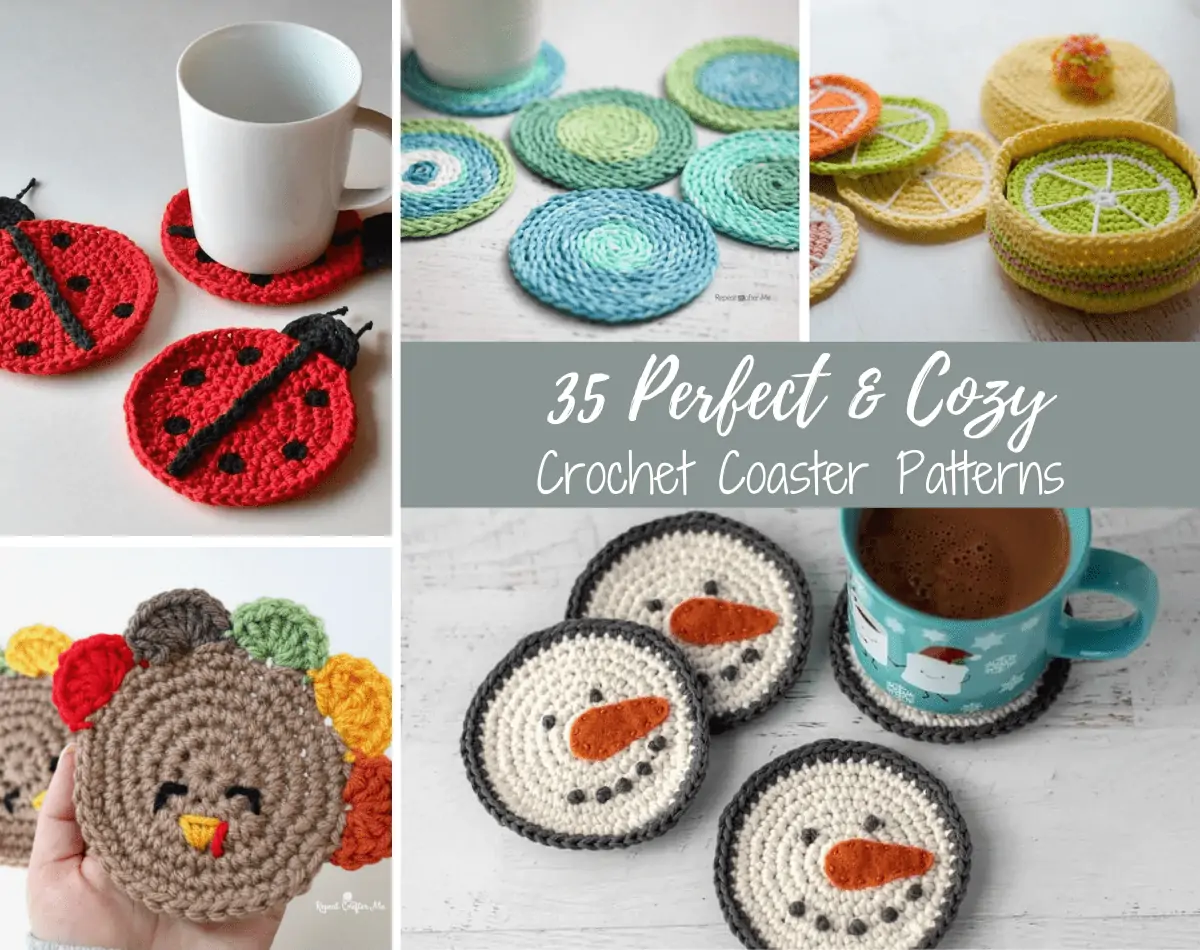 Modern Chunky Crochet Coasters Pattern