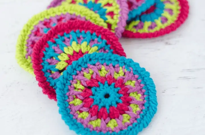 colorful circle coasters