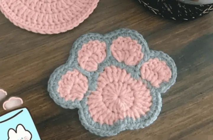 paw print coaster