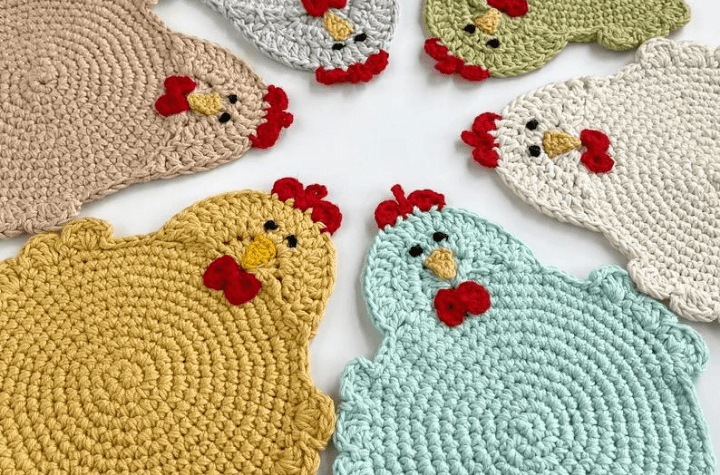 poulet poule sous-verres