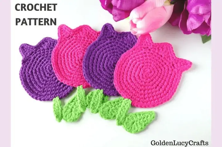 four tulip coasters