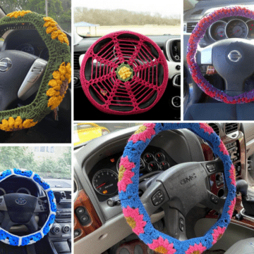 Collage of photos from the steering wheel cover round up post