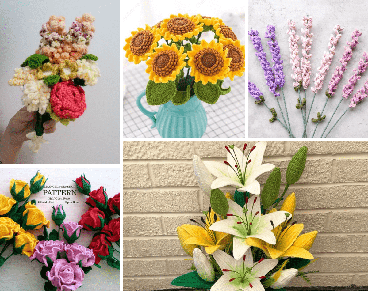 Crochet Flower Bouquet Patterns FREE