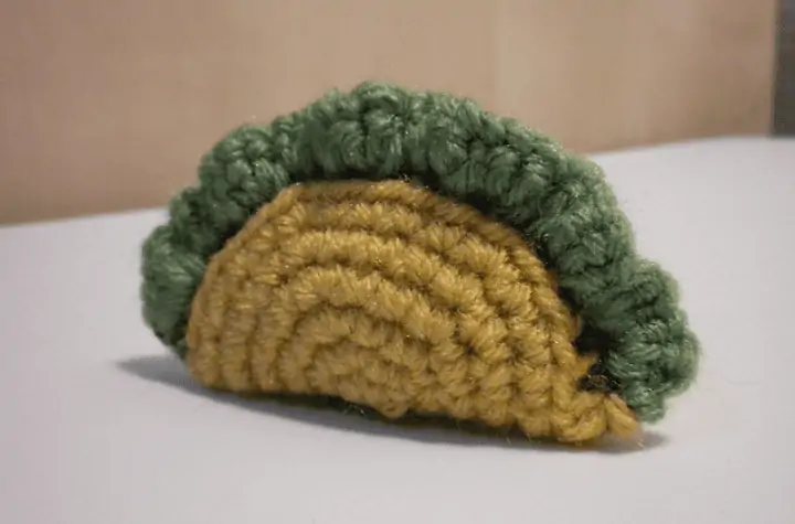 Crochet taco toy.