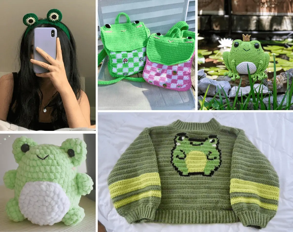 Frog Crochet, Amigurumi, Stuffed Animal, Kids Toy, Plushy