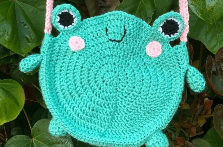 Crossbody frog purse.