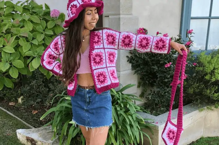 crochet granny square cardigan