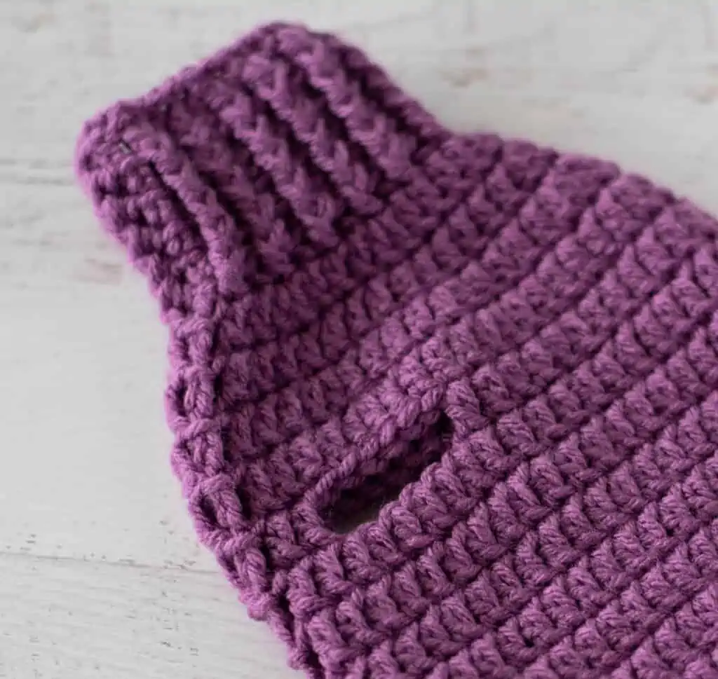 purple crochet cat sweater