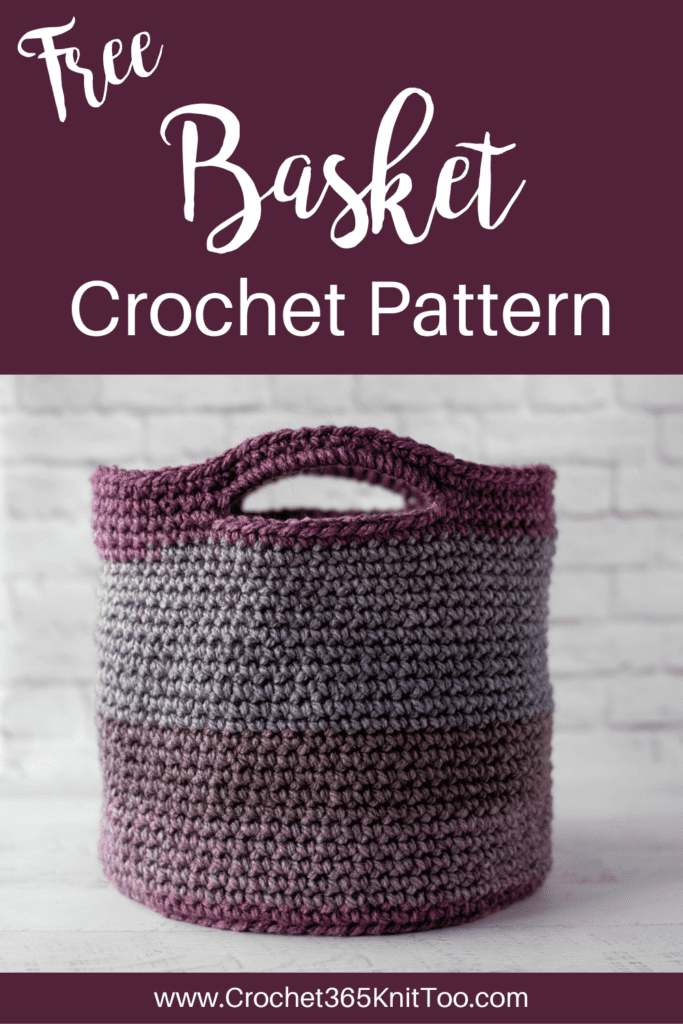 Image of purple crochet basket