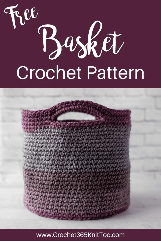 Image of purple crochet basket