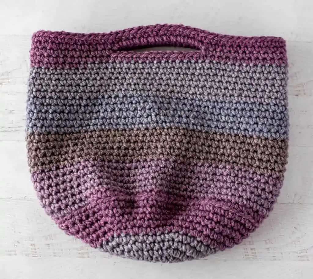 Crochet Basket in purple tones