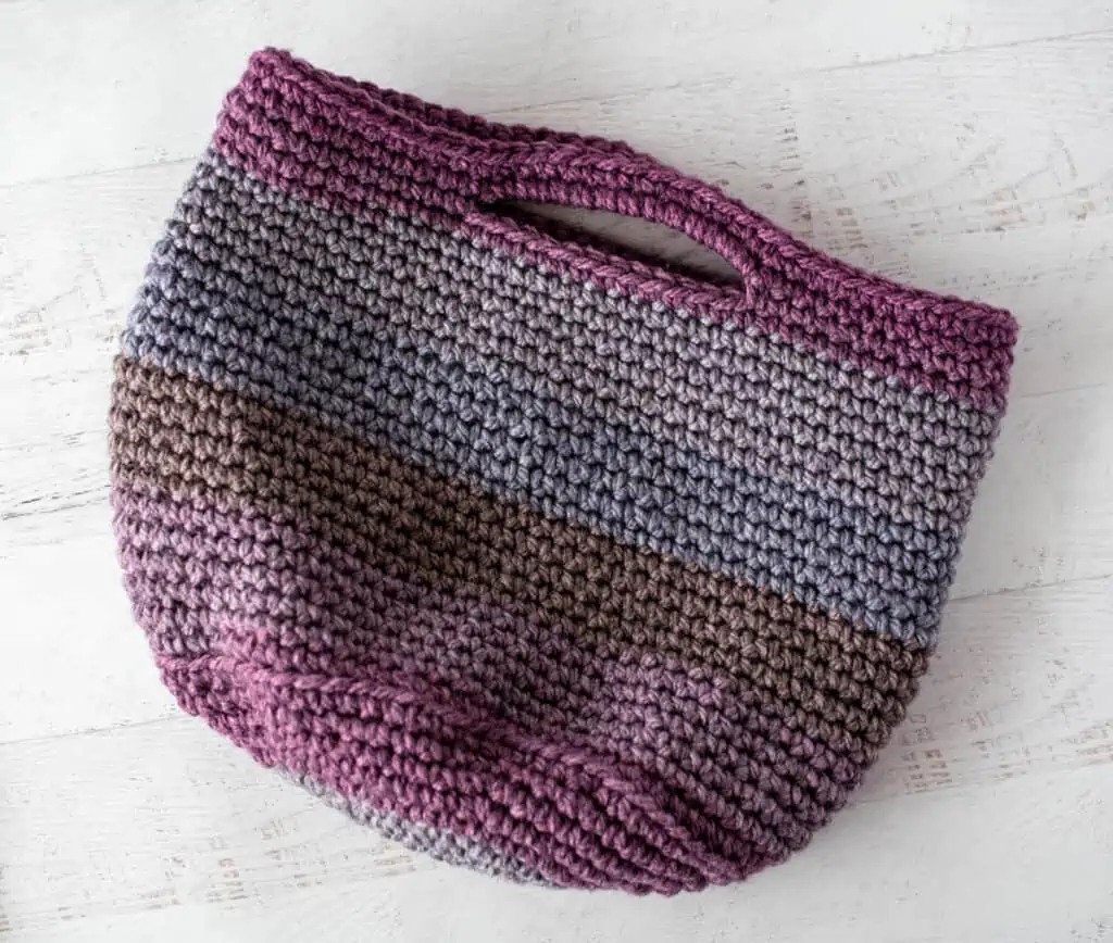 Crochet Basket in purple tones