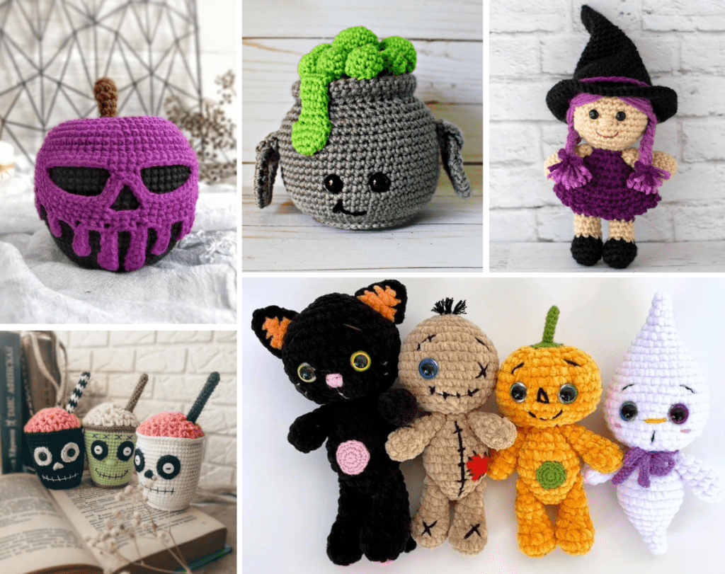 Five amigurumi patterns from the post.