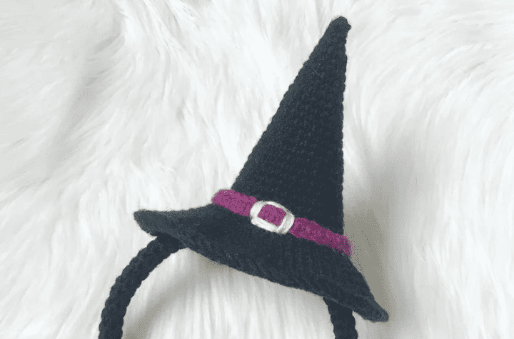 Witch hat on a black headband.