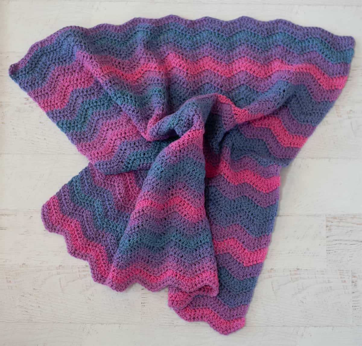 Oh Darling Crochet Ripple Baby Blanket