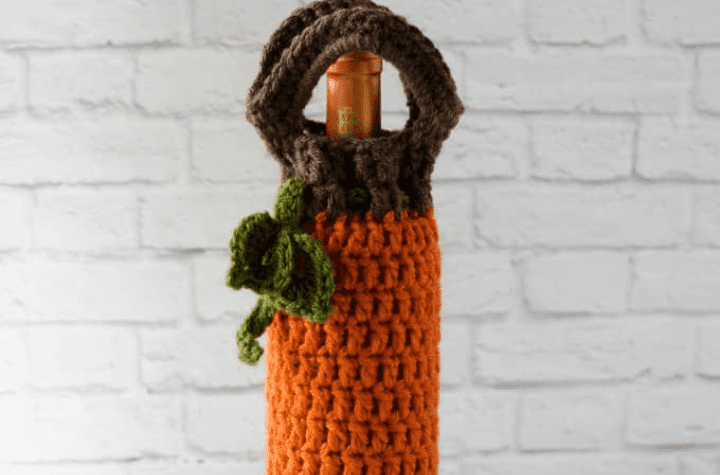 pumpkin wine cozy.