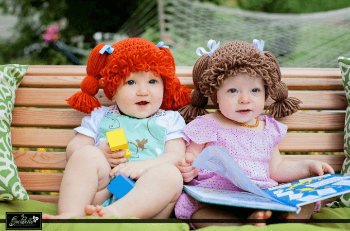 Cabage Patch Wig in red and brown.