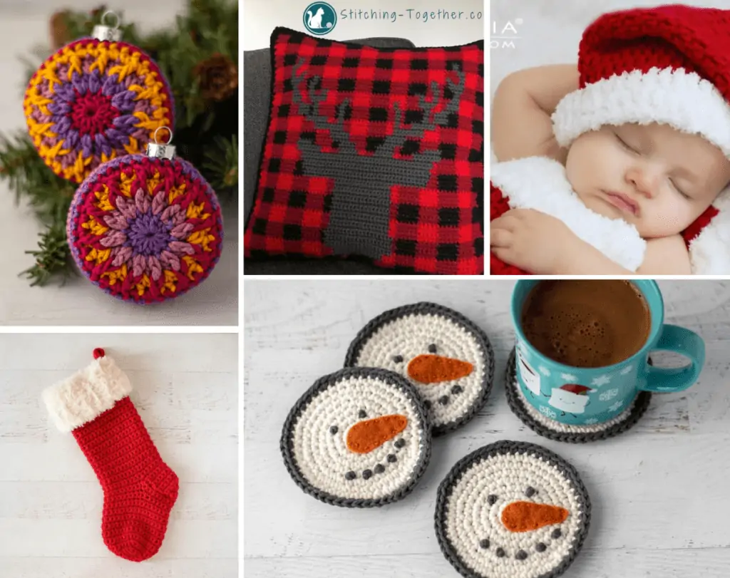 Five crochet patterns featured in the post.
