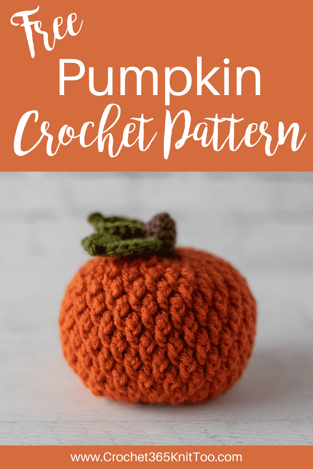 Textured Crochet Pumpkin Crochet 365 Knit Too