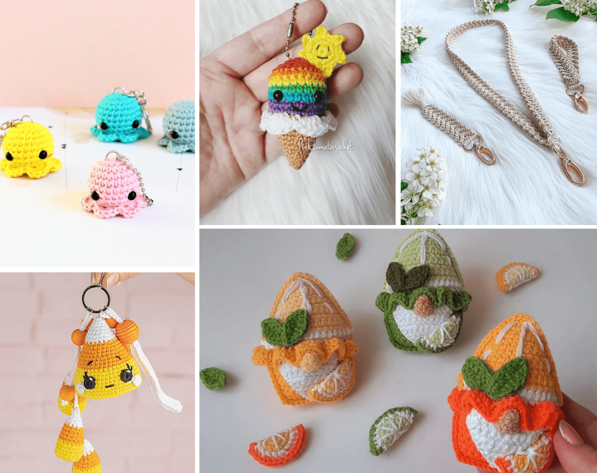 27 Quick and Cute Patterns: Free Crochet Keychain Patterns You'll Love -  Easy Crochet Patterns