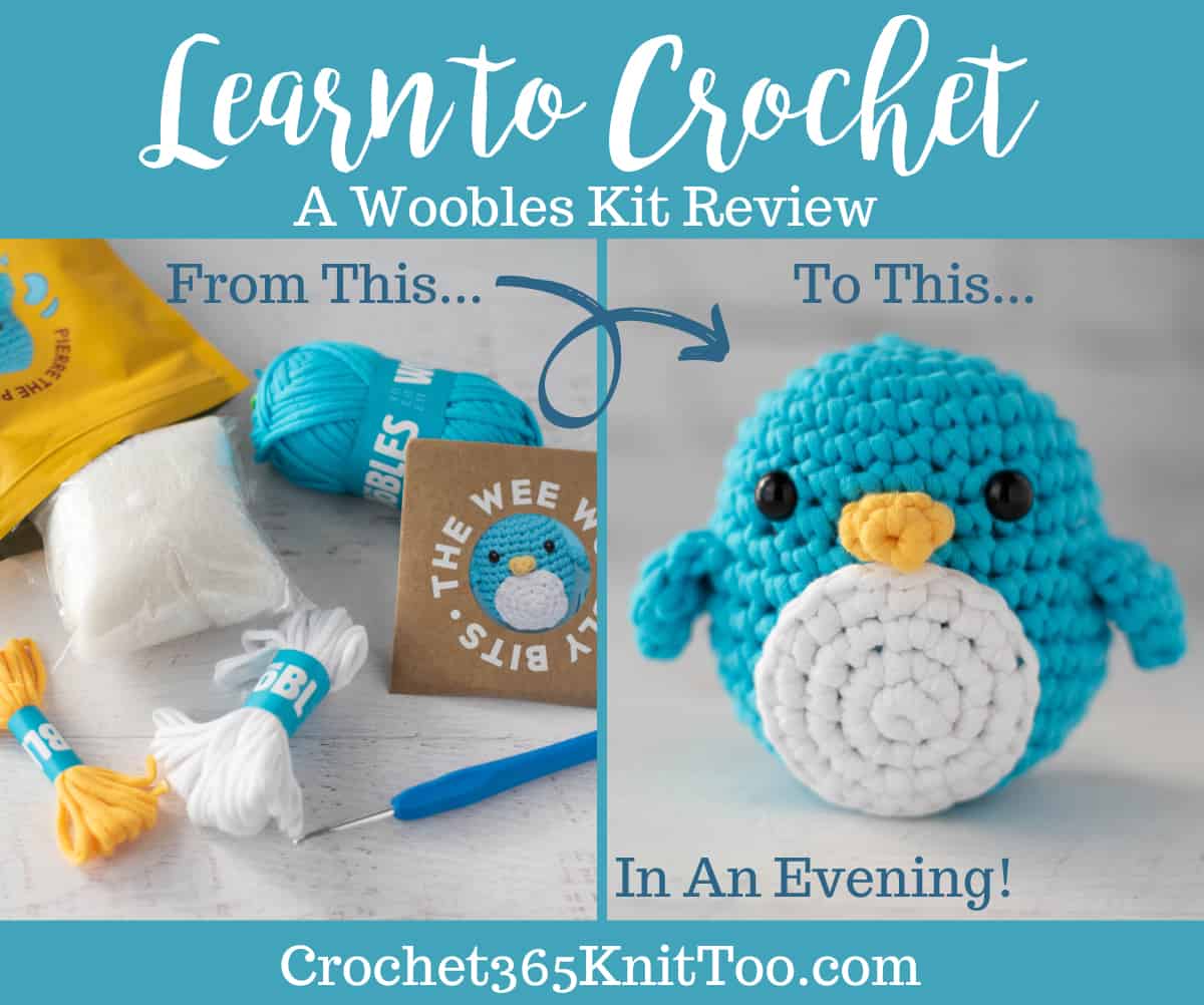 The Woobles Beginner Crochet Amigurumi Kit - Penguin