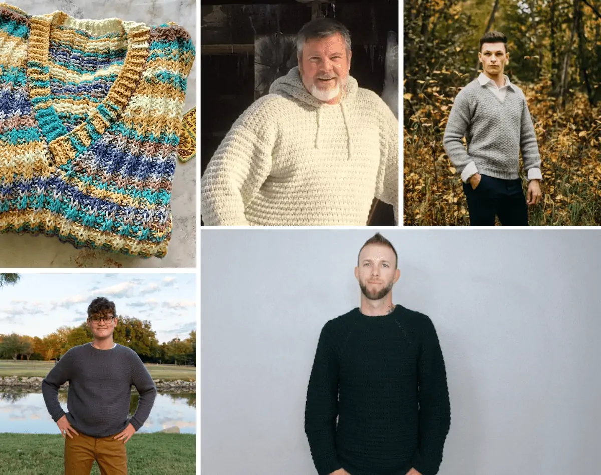 Men’s Crochet Sweater Patterns: Perfect for Cool Temps