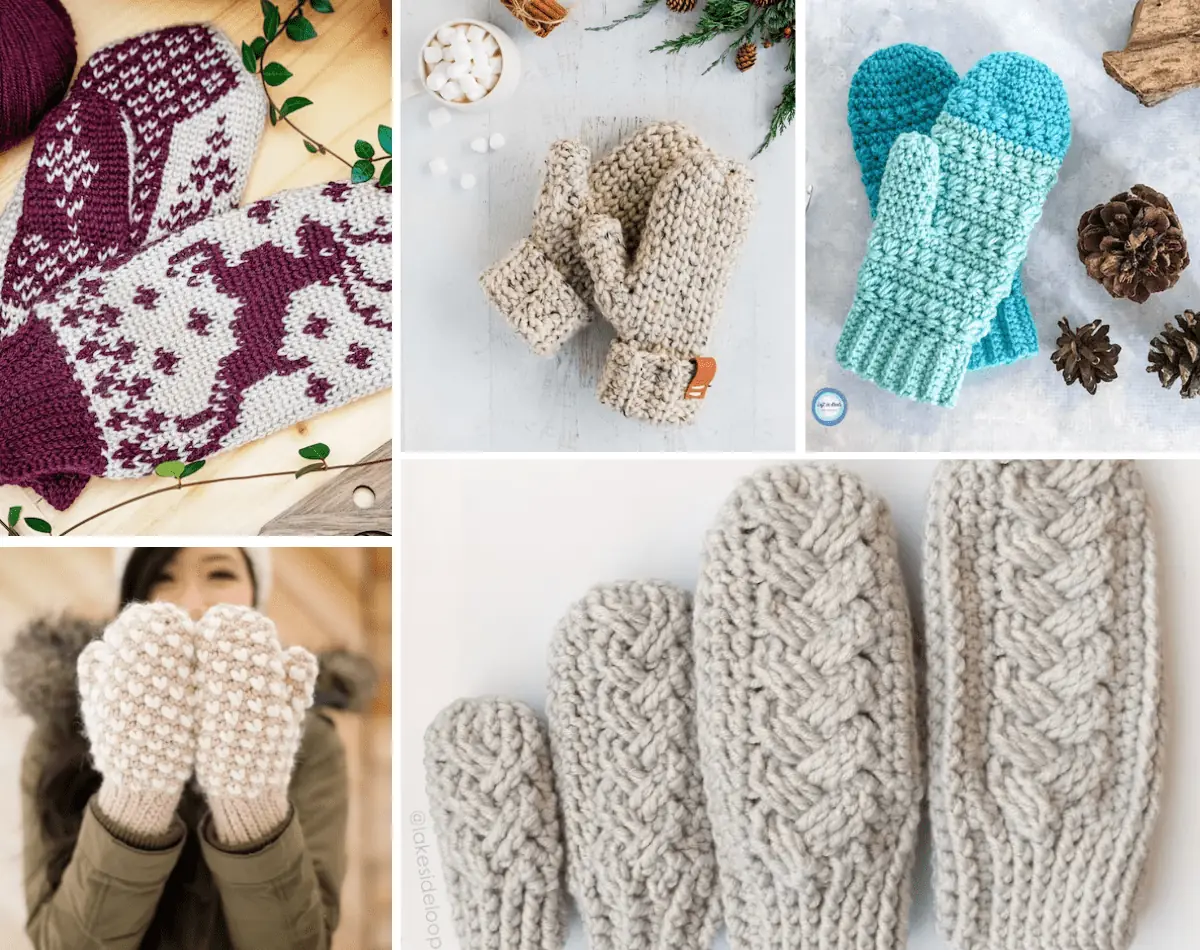 Comfy & Cozy Crochet Mitten Patterns