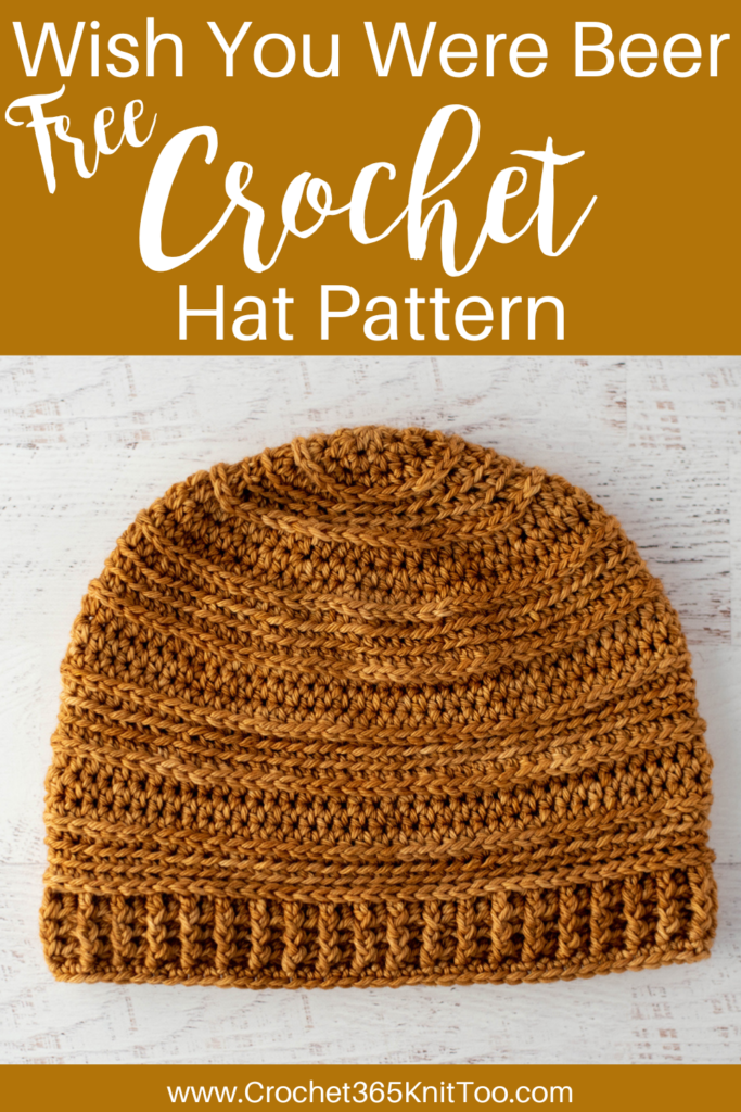 Pin image of gold color crochet hat