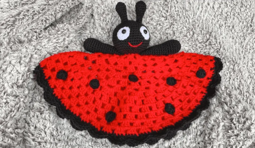A lady bug crochet lovey