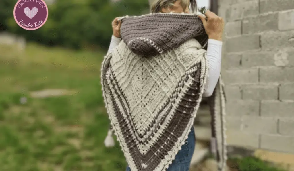 A hooded shawl