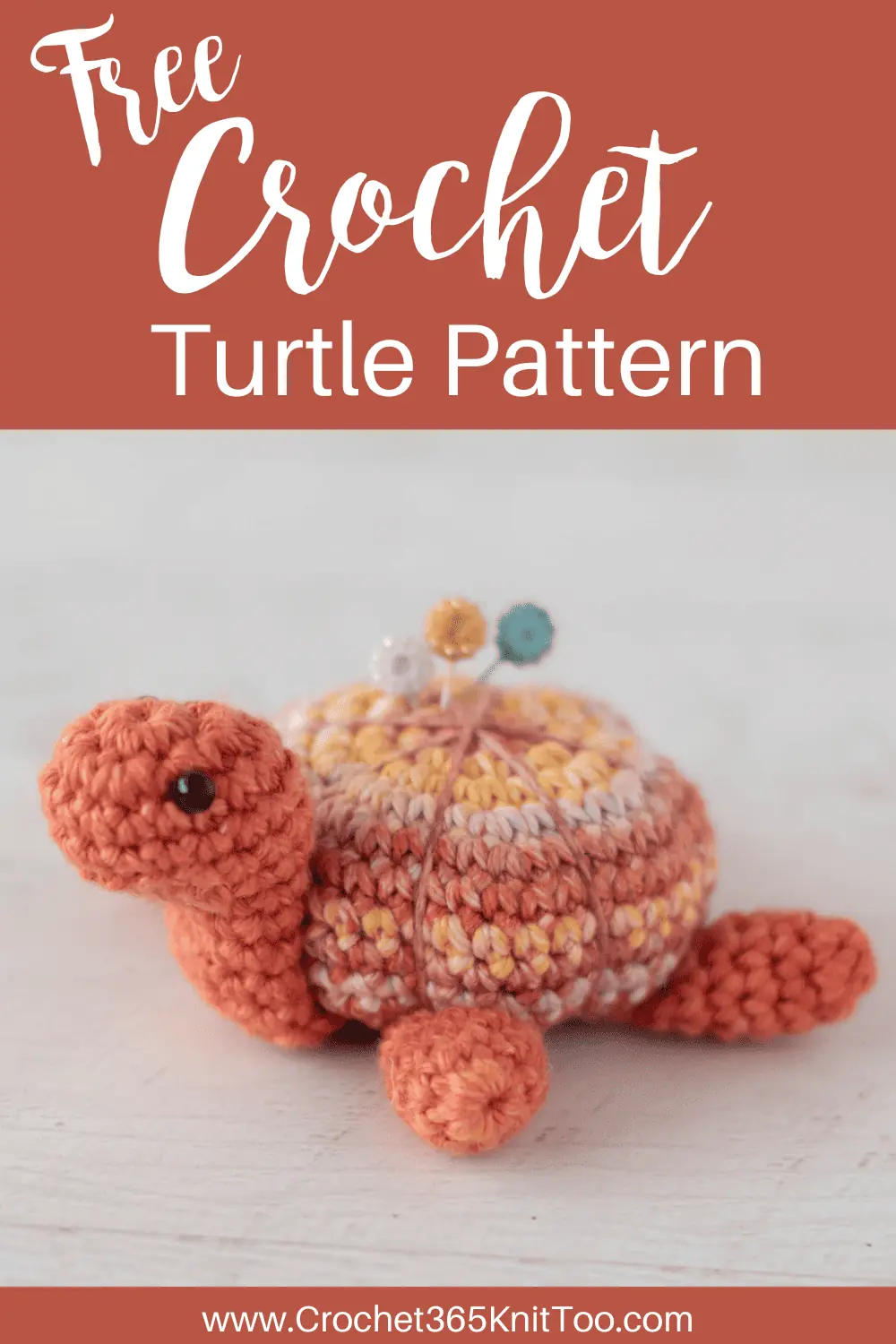 Image of crochet turtle Pincushion