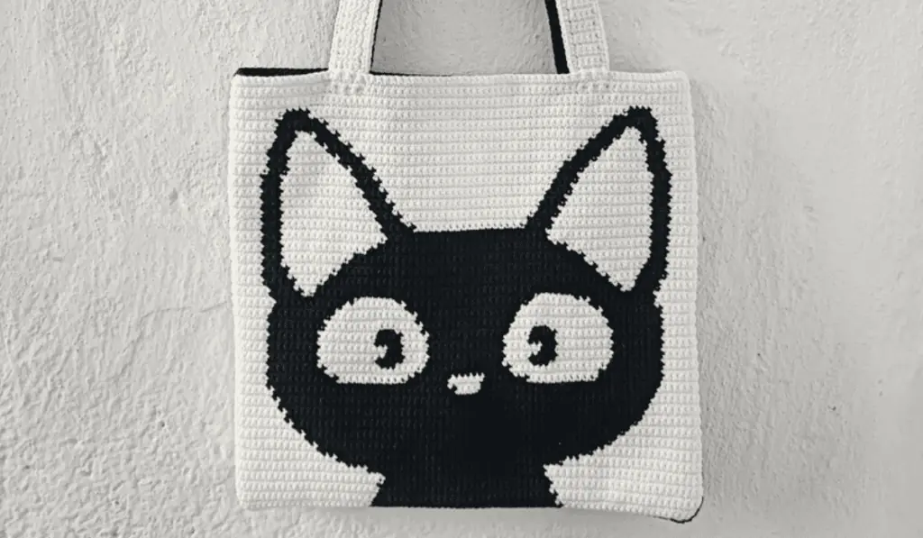 White Crochet Tote Bag