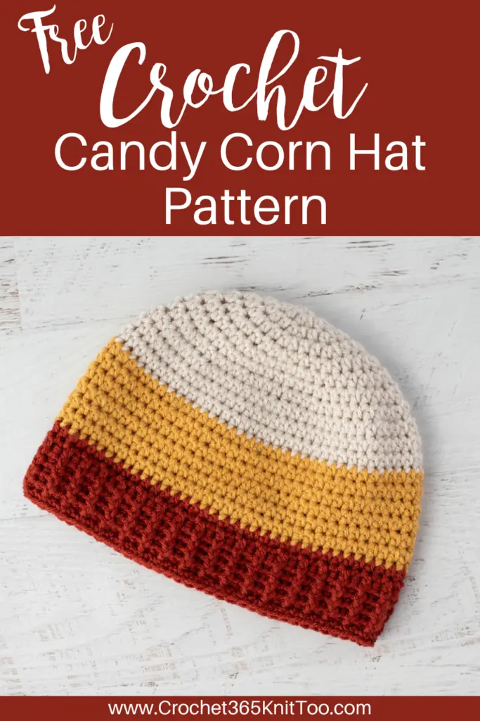 Pin image of crochet candy corn hat