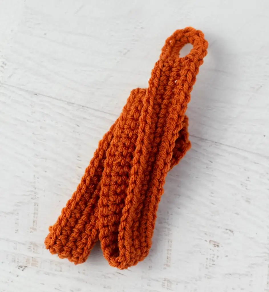 orange crochet strap