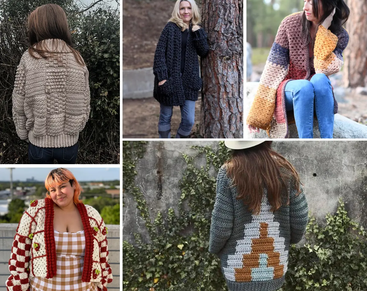 Comfy Cozy Crochet Cardigan Patterns - Crochet 365 Knit Too
