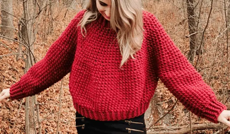 Tolorraine Sweater crochet sweater pattern preview; design by Lee Sartori