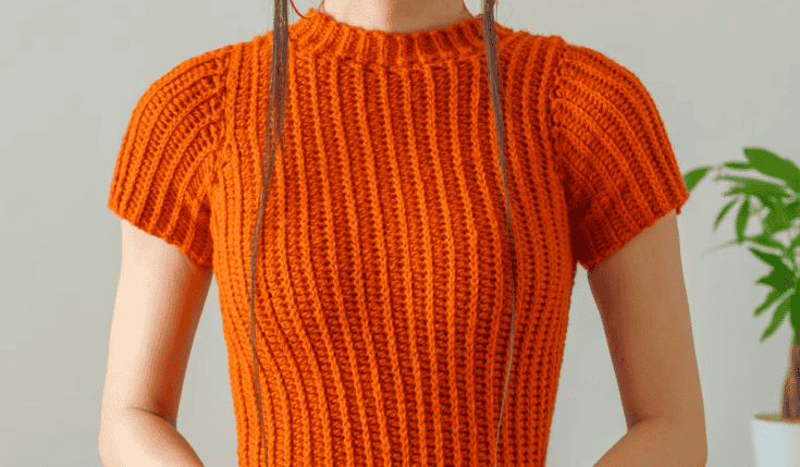 Image for Short Sleeve Crochet Top