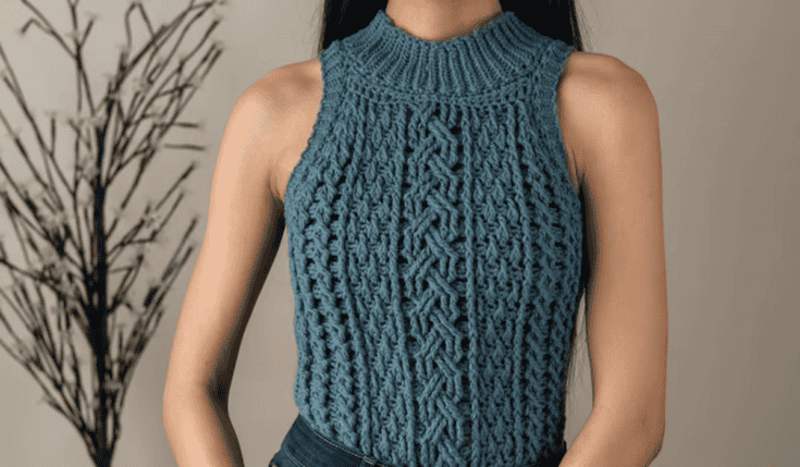 Image for Crochet Cable Stitch Vest