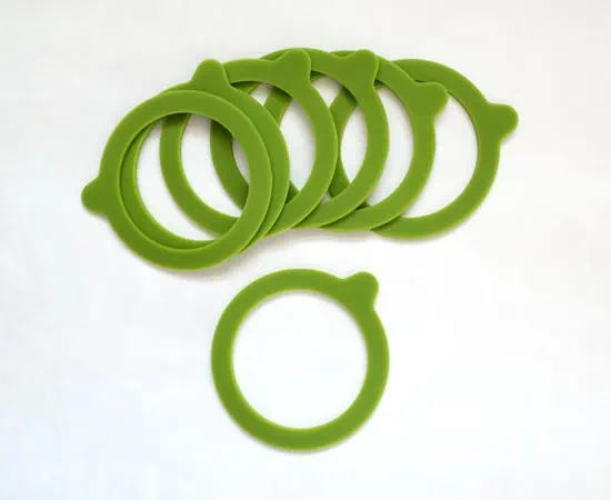 green canning jar ring gaskets