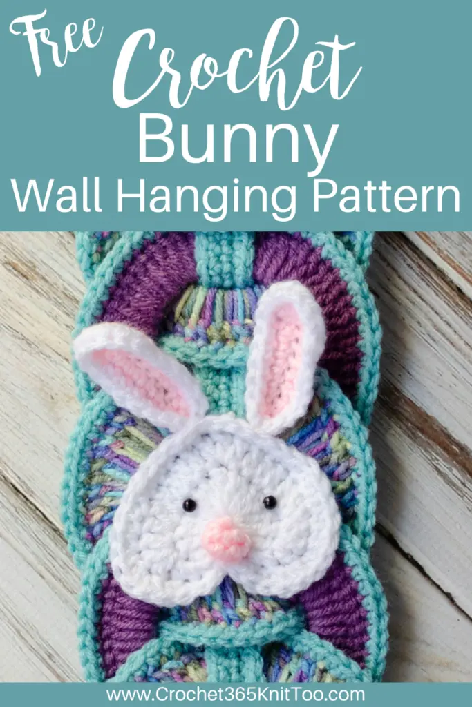 Pin image of crochet bunny wall hanging pattern