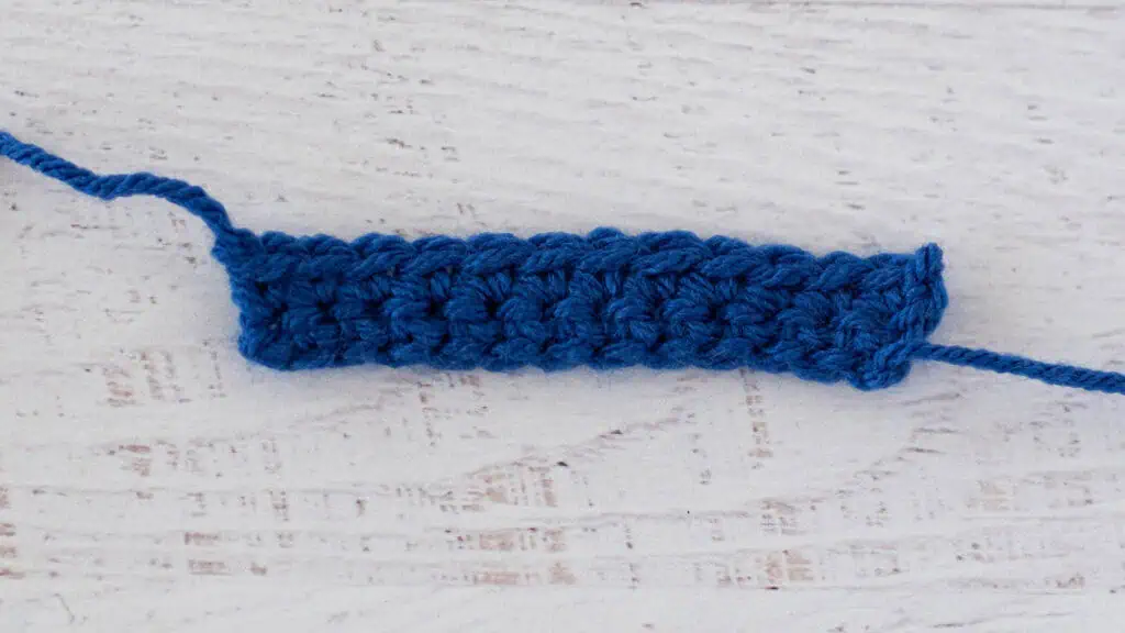 Crochet blue stripe